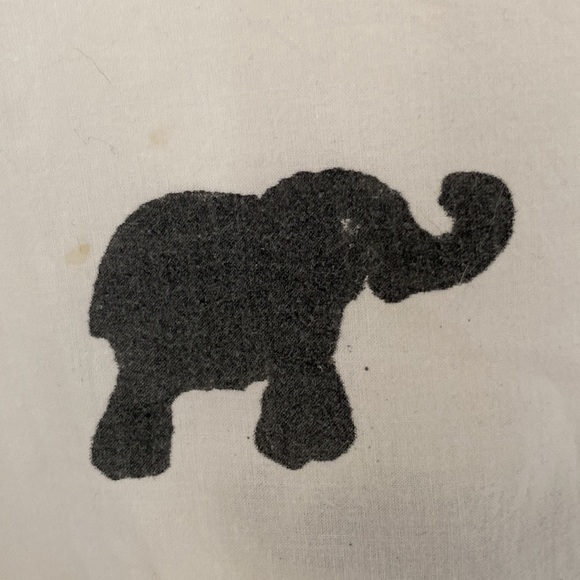 Symbology Black and White Elephant Print Button Up Shirt - Picture 8 of 8